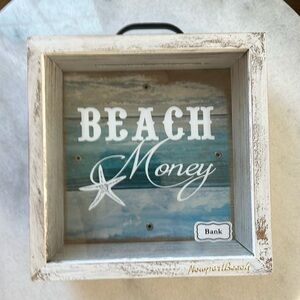 Beach White Money Bank